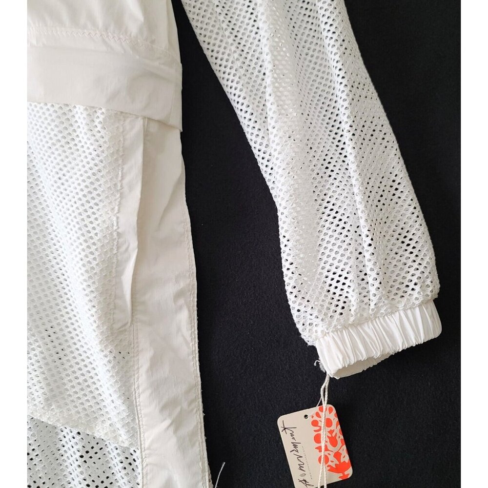 Free People FP Movement Under The Sea Mesh Maxi Parka XS Convertible White NWT - Picture 6 of 10